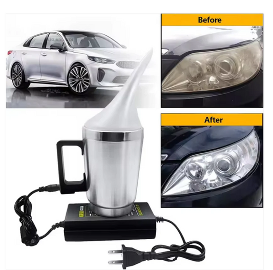 جهاز تنظيف و تلميع اضواء السيارات الاحترافي + عبوة سائل التلميع